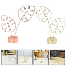  2 pezzi clip porta numeri da tavolo - espositore foto a forma di foglia clip memo -