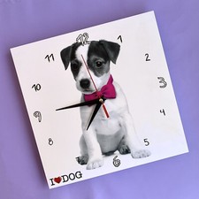 Orologio da parete I LOVE DOG 26x26 cm Jack Russel Terrier Made in Italy New