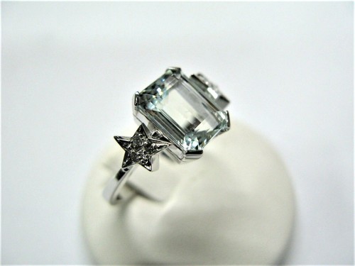 Anello acquamarina taglio - acquamarina,