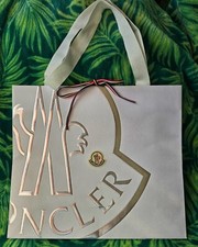 LUSSO Authentic Monclear - Borsa bianca riutilizzabile in carta per la spesa - Medium