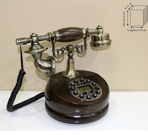 Telefono stile antico legno - telefono,