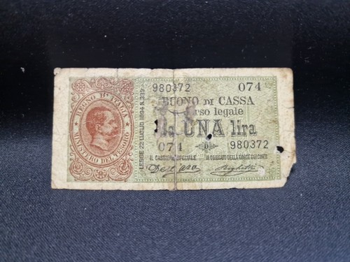 Banconota lira buono - 1, di