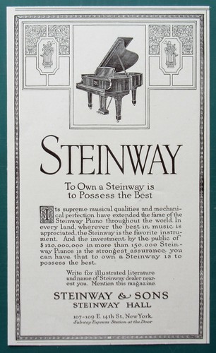 1914 steinway sons - sons, ad