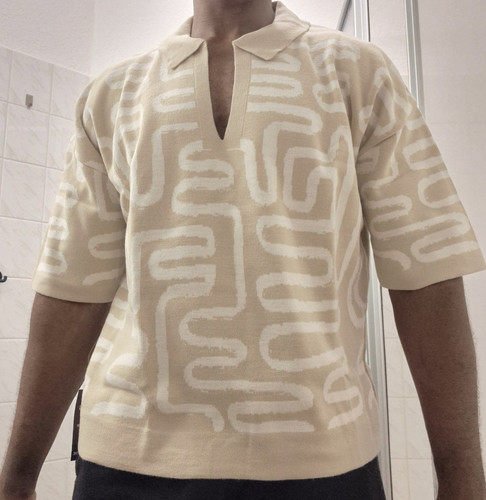 Maglione uomo man beige - beige, bianco