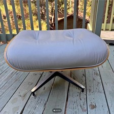 Eames Lounge Chair Ottoman Herman Miller Light Gray Leather Original 
