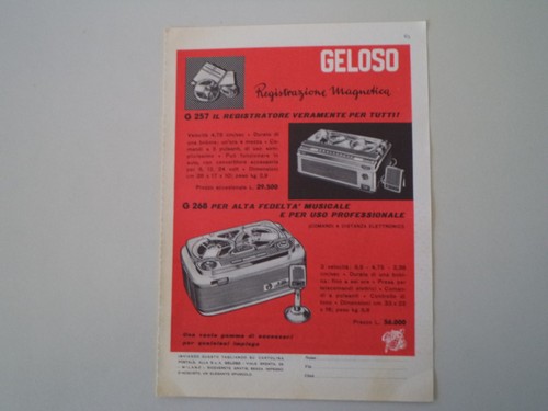 Advertising pubblicità 1961 - advertising,