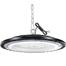 CAMPANA LED UFO FARO LUCE INDUSTRIALE 300W LAMPADA 4000K-6500K  SOSPENSIONE IP65