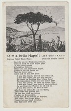 ITALIA - cartolina NAPOLI - canzone O mia bella Napoli - nvg - fp