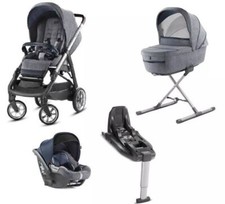 Trio Inglesina Aptica 2020 Silk Grey + Telaio Nero + Adattatore ISOFIX x Auto