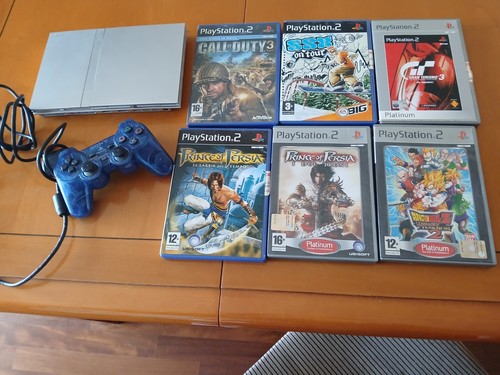 Ps2 slim silver pad - ps2, silver+pad+cavi+5