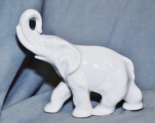 Figura porcellana elefante - figura, in
