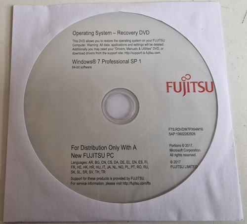 Fujitsu microsoft windows - microsoft, 7