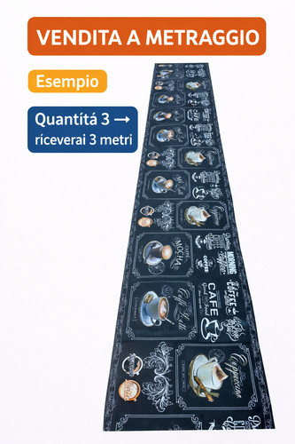 Tappeto cucina coffee time - tappeto,
