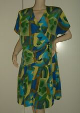 ABITO VESTITO DONNA SARTORIALE FANTASIA TAGLIE FORTI LEGGI LE MISURE