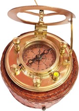 Bussola meridiana in ottone e