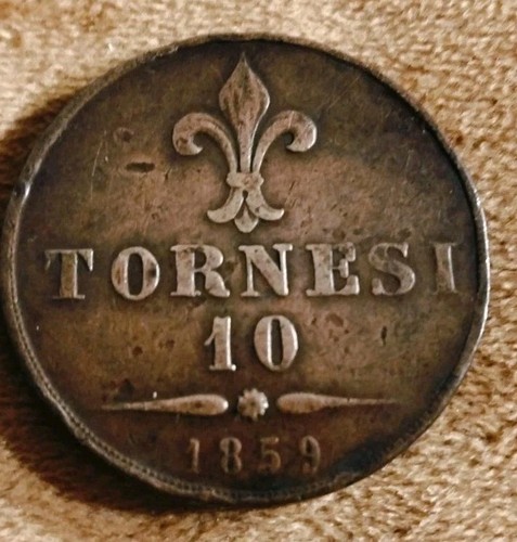 Moneta tornesi 1859 - moneta, 10