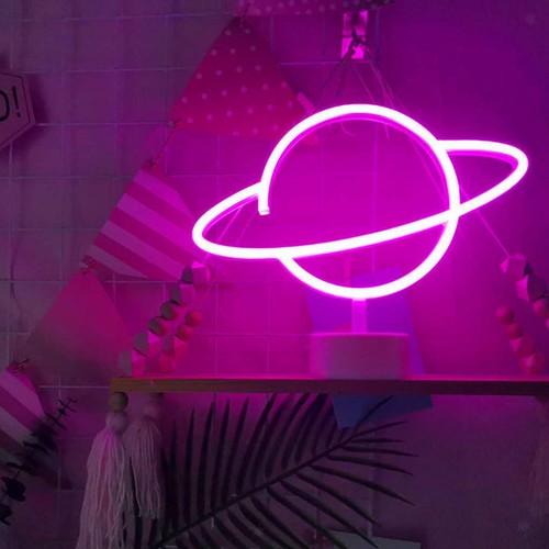 Insegne neon del - del, pianeta