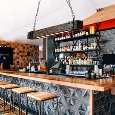 Lampadario rustico in legno