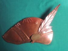 L68-  CAPPELLO ALPINO-RAME -PENNA MILITARIA BATTAGLIONE RADUNO ALPI MONTAGNA