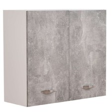 Pensile da Cucina Scolapiatti Sistema Raccogli Gocce Mobile Colore Grigio 80cm