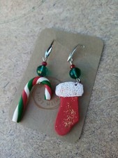 orecchini fimo Calza/candy