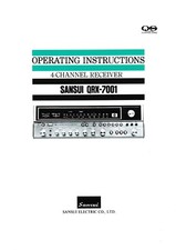 Operating Instructions - Manuale d'uso per Sansui QRX-7001
