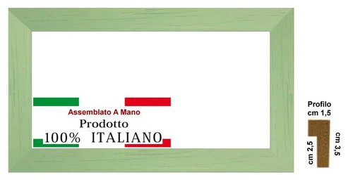 Cornice verde battita alta - cornice,