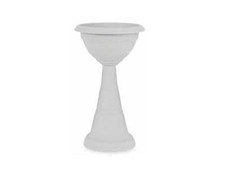 FIORIERA CALICE A COLONNA BIANCO Ø 40x72H CM ARREDO GIARDINO ESTERNO