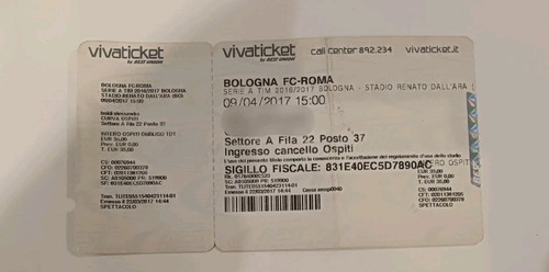 Biglietto stadio bologna - biglietto,