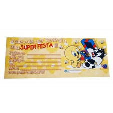 Inviti Compleanno Bambini Baby Looney Tunes Set 12 Biglietti  Tweety & Silvestro
