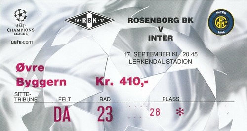 Biglietto rosenborg vs - biglietto,