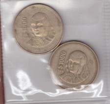 LOTTO 2 MONETE MESSICO - 1.000 PESOS (R)