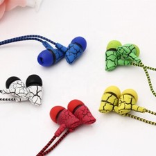 CUFFIE AURICOLARI IN EAR CON MICROFONO FILO INTRECCIATO JECK 3,5 BASSI ENTRA MP3