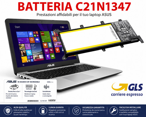 Batteria compatibile asus - batteria,