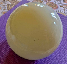 Paralume in vetro vintage color giallo paglierino per lampadario anni '30/'40