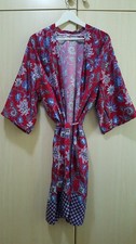 Cardigan kimono lungo a vestaglia in cotone - Taglia Unica