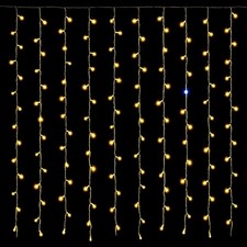 gloca Tenda 200LED 3m X 1m Filo Bianco Flash Bianco IP65 (Luce Gialla)