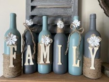 ARREDAMENTO CASA BOTTIGLIE DECORAZIONE RETRO' VINTAGE SHABBY DESIGN IDEA REGALO