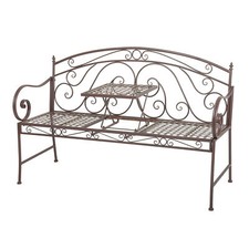 Panca in metallo con tavolo