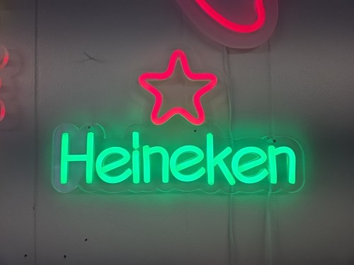 Insegna luminosa led heineken - insegna,