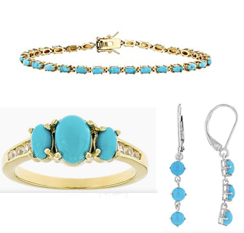 Turchese 18k set orecchini - 18k,