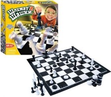 Gioco Scacchi e Dama in Plastica Scacchiera Pieghevole Pedine in Plastica