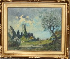 Mario Gachet (Torino 1879 - Castiglione T.se 1981 ) Il castello di Noli 1969 