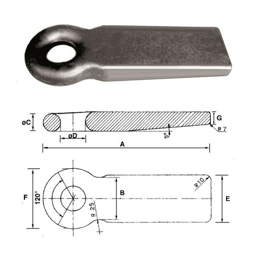 Occhione fisso tipo - occhione,