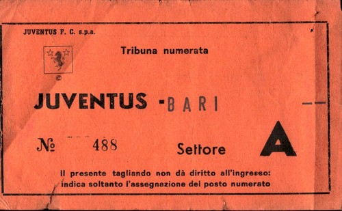 Biglietto stadio juventus bari - biglietto,