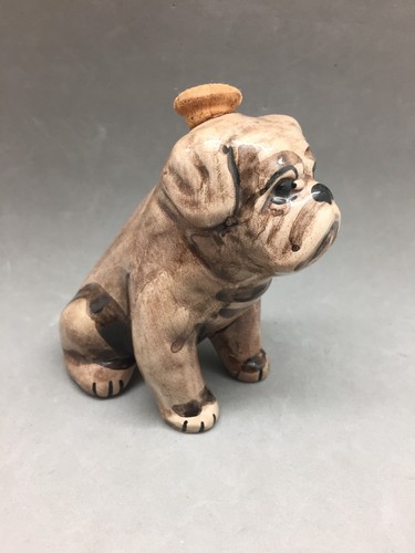 Bottiglia ceramica bulldog - bottiglia,