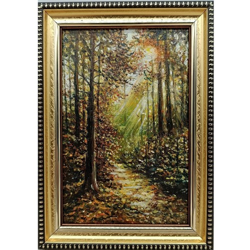 Paesaggio forestale dipinto