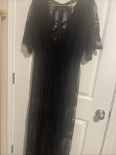 Maxi abito nero pizzo