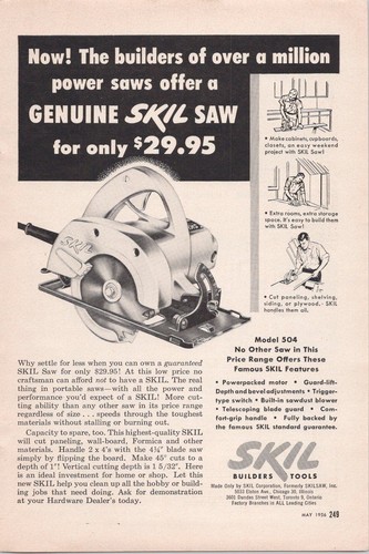 Skil saw model 504 pubblicità - skil,