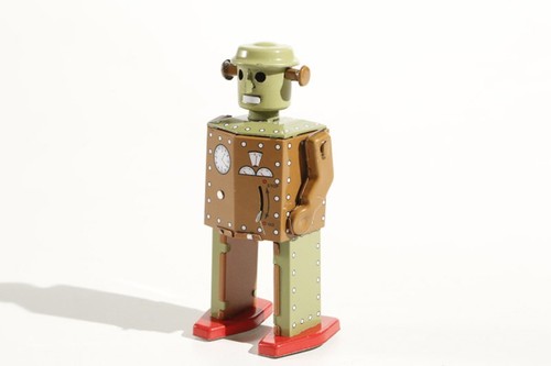 Atomic robot man tin toy - man,